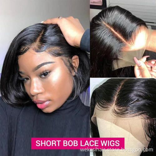 4x4 13x4 13x6 360 HD Lace Frontal Wigs Brazilian Straight Human Hair Wigs 150% 180% 200% Human Hair Lace Wig For Black Woman